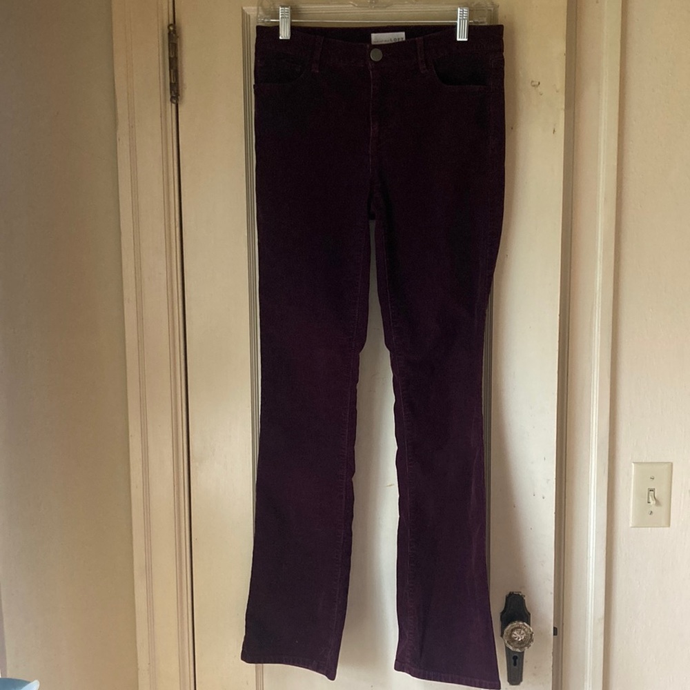 LOFT Corduroy Burgundy Pants - Picture 5 of 5